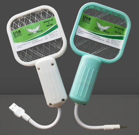 🔥 USB Powered Mosquito Killer Racket with UV Attraction Light