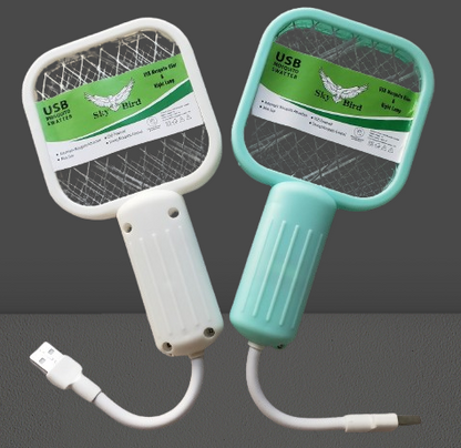 🔥 USB Powered Mosquito Killer Racket with UV Attraction Light