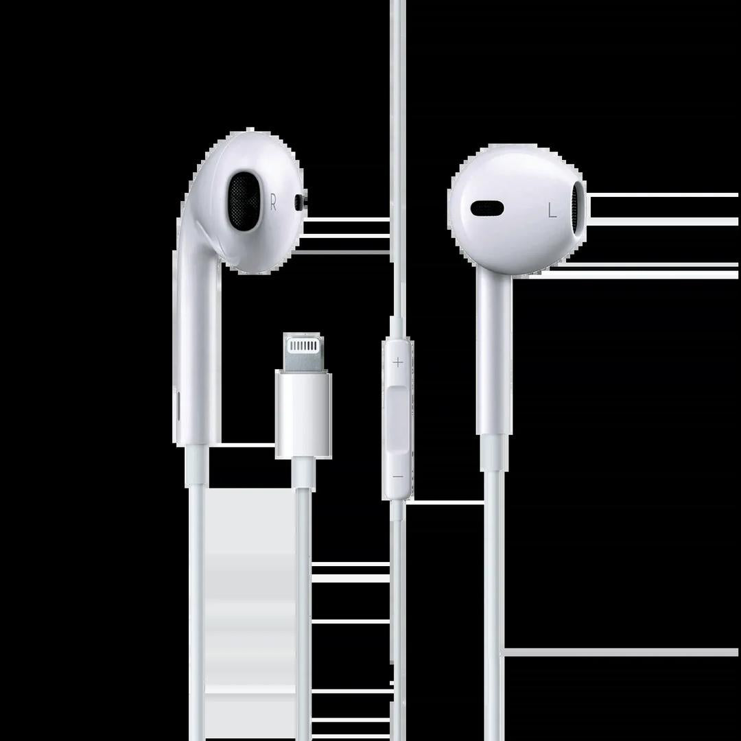Superior Sound Wired Earphones with Dual Mic - White