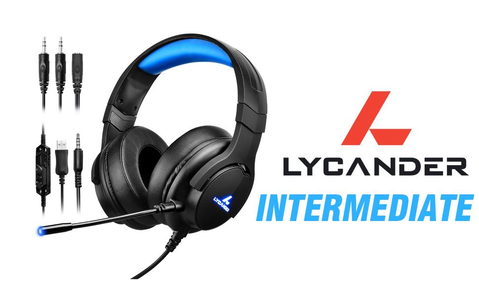 Lycander LGH-568 Over-Ear Gaming Headset with Mic & LED Lights