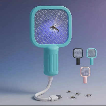 🔥 USB Powered Mosquito Killer Racket with UV Attraction Light